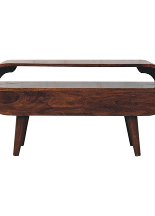 California Walnut Circular TV Stand