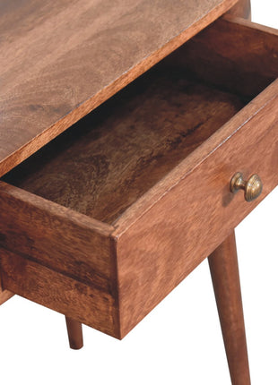 California Walnut Rounded Small Console Table