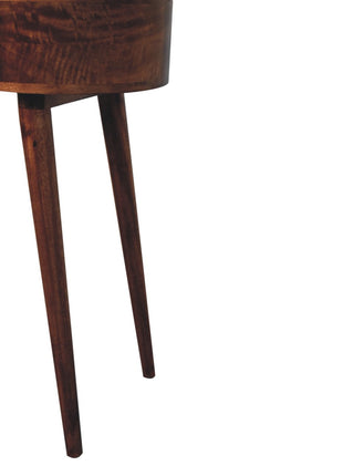 California Walnut Rounded Small Console Table