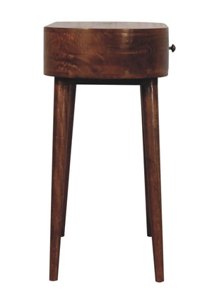 California Walnut Rounded Small Console Table