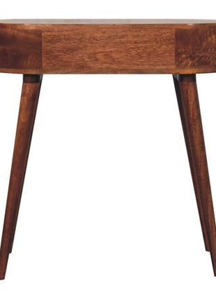 California Walnut Rounded Small Console Table