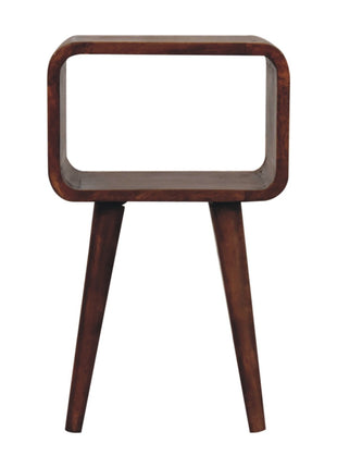 Mini Honey Caramel Curved Open Bedside