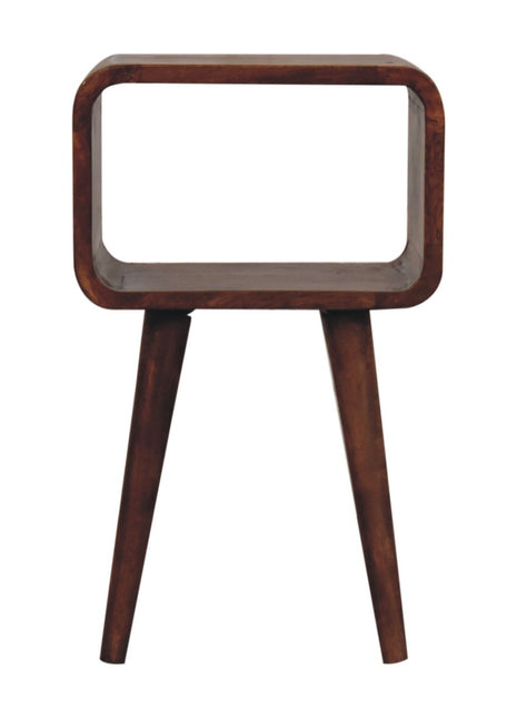 Mini Honey Caramel Curved Open Bedside