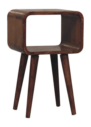 Mini Honey Caramel Curved Open Bedside