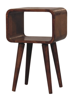 Mini Honey Caramel Curved Open Bedside