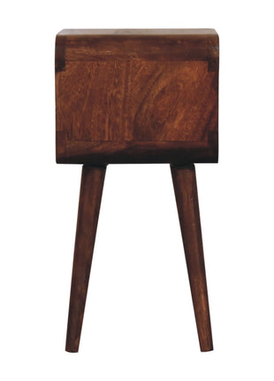 Mini Honey Caramel Curved Open Bedside