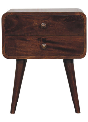 Curved California Walnut Bedside