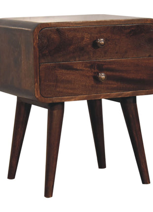 Curved California Walnut Bedside