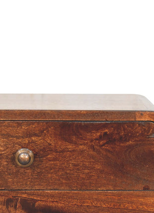 Curved California Walnut Bedside