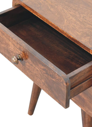 Curved California Walnut Bedside