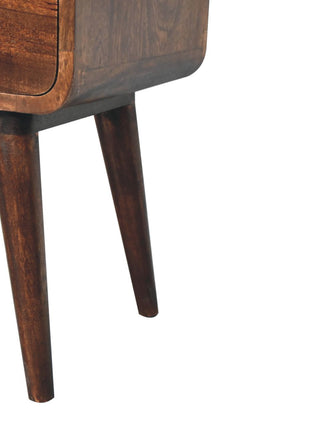 Curved California Walnut Bedside