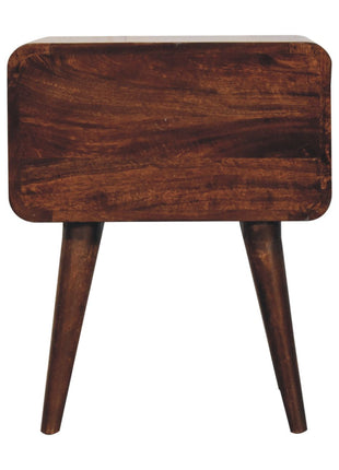 Curved California Walnut Bedside