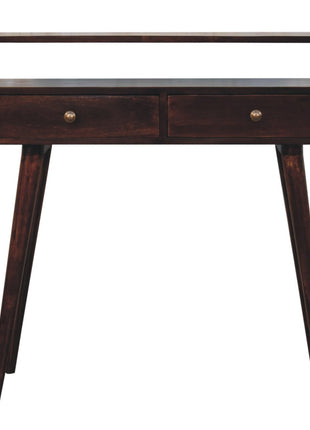 Curved California Walnut Console Table