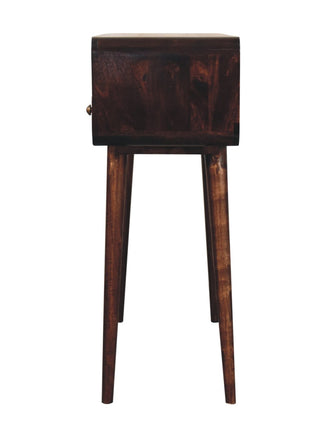 Curved California Walnut Console Table