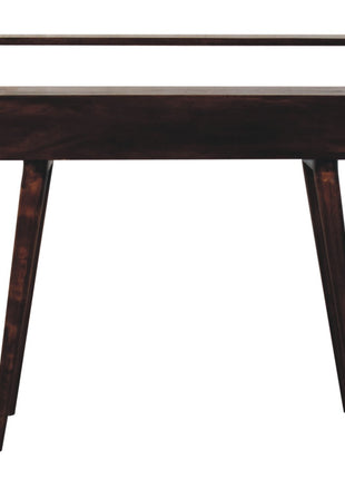 Curved California Walnut Console Table