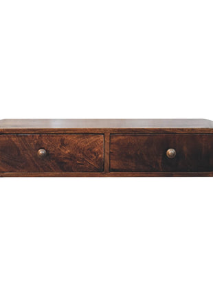 Wall Mounted California Walnut Console Table