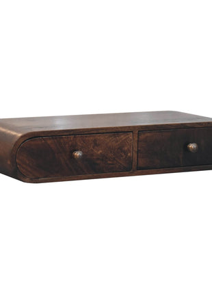 Wall Mounted California Walnut Console Table