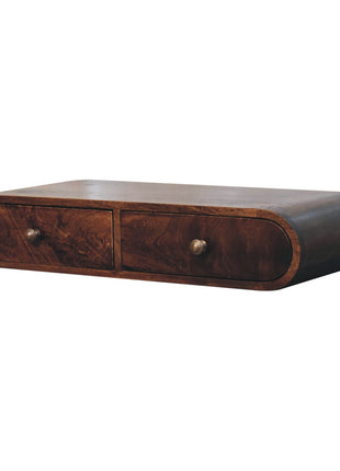 Wall Mounted California Walnut Console Table