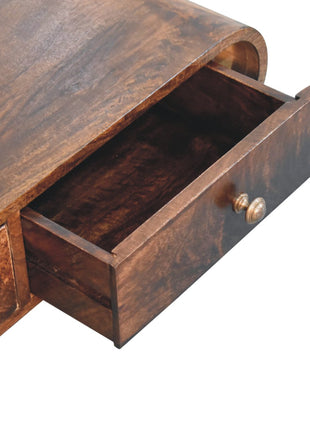 Wall Mounted California Walnut Console Table