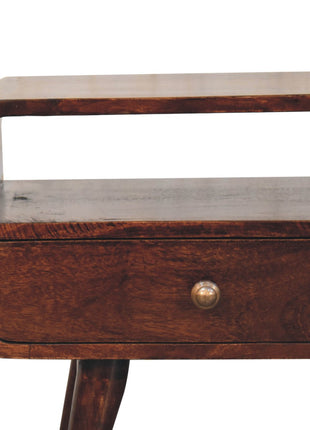 Curved California Walnut Media Unit