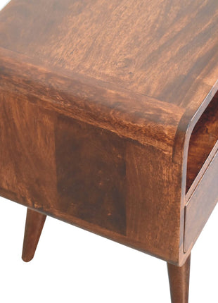 Curved California Walnut Media Unit