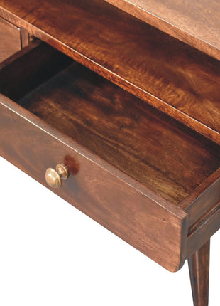 Curved California Walnut Media Unit