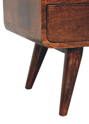 Curved California Walnut Media Unit