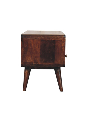Curved California Walnut Media Unit