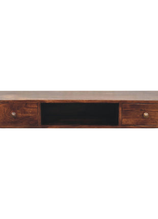 Lunar 2 Drawer Wall Mounted Chestnut Console