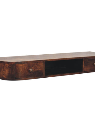 Lunar 2 Drawer Wall Mounted Chestnut Console