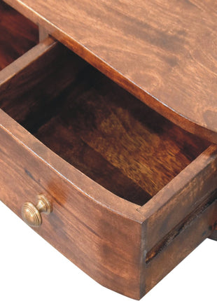 Lunar 2 Drawer Wall Mounted Chestnut Console