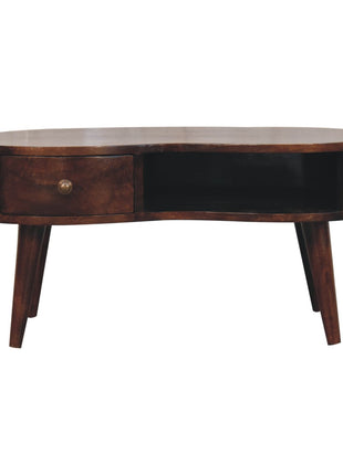 California Walnut Wave Coffee Table