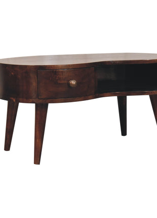 California Walnut Wave Coffee Table