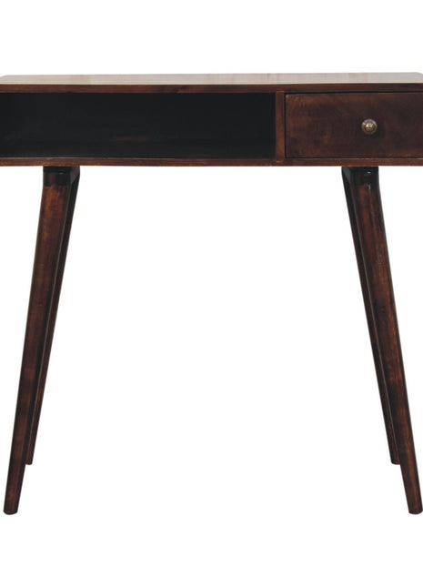 Curved California Walnut Writing Desk