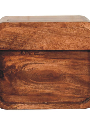 Mini Honey Caramel Wall Mounted Bedside with Open Slot
