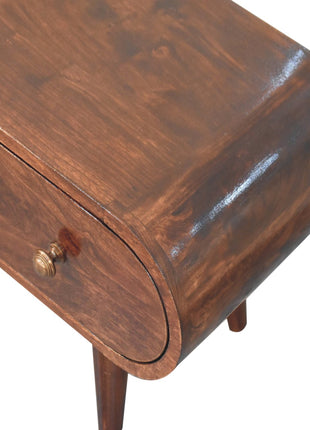 California Walnut Circular TV Unit
