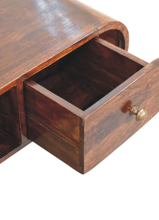 California Walnut Circular TV Unit