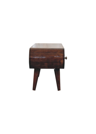 California Walnut Circular TV Unit