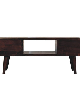 California Walnut Circular TV Unit