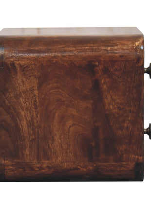 Mini Curved California Walnut Wall Mounted Bedside