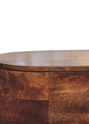 Honey Caramel Rounded Lid up Blanket Box