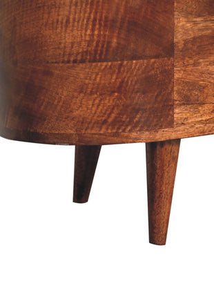 Honey Caramel Rounded Lid up Blanket Box