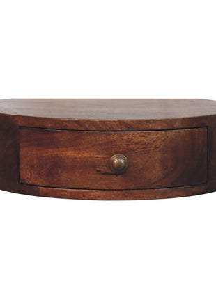 Honey Caramel Wall Mounted Rounded Bedside