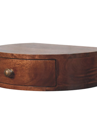 Honey Caramel Wall Mounted Rounded Bedside
