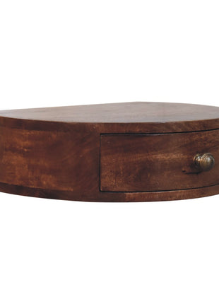 Honey Caramel Wall Mounted Rounded Bedside