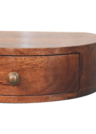 Honey Caramel Wall Mounted Rounded Bedside
