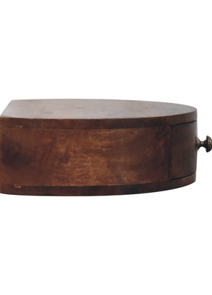Honey Caramel Wall Mounted Rounded Bedside