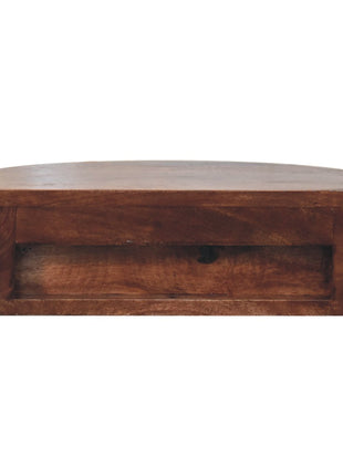 Honey Caramel Wall Mounted Rounded Bedside