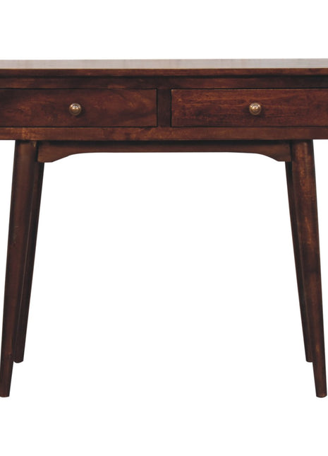 California Walnut Hallway 2 Drawer Console Table