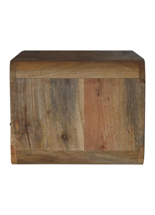 Large Oak-ish Curve Upper Slot Floating Bedside